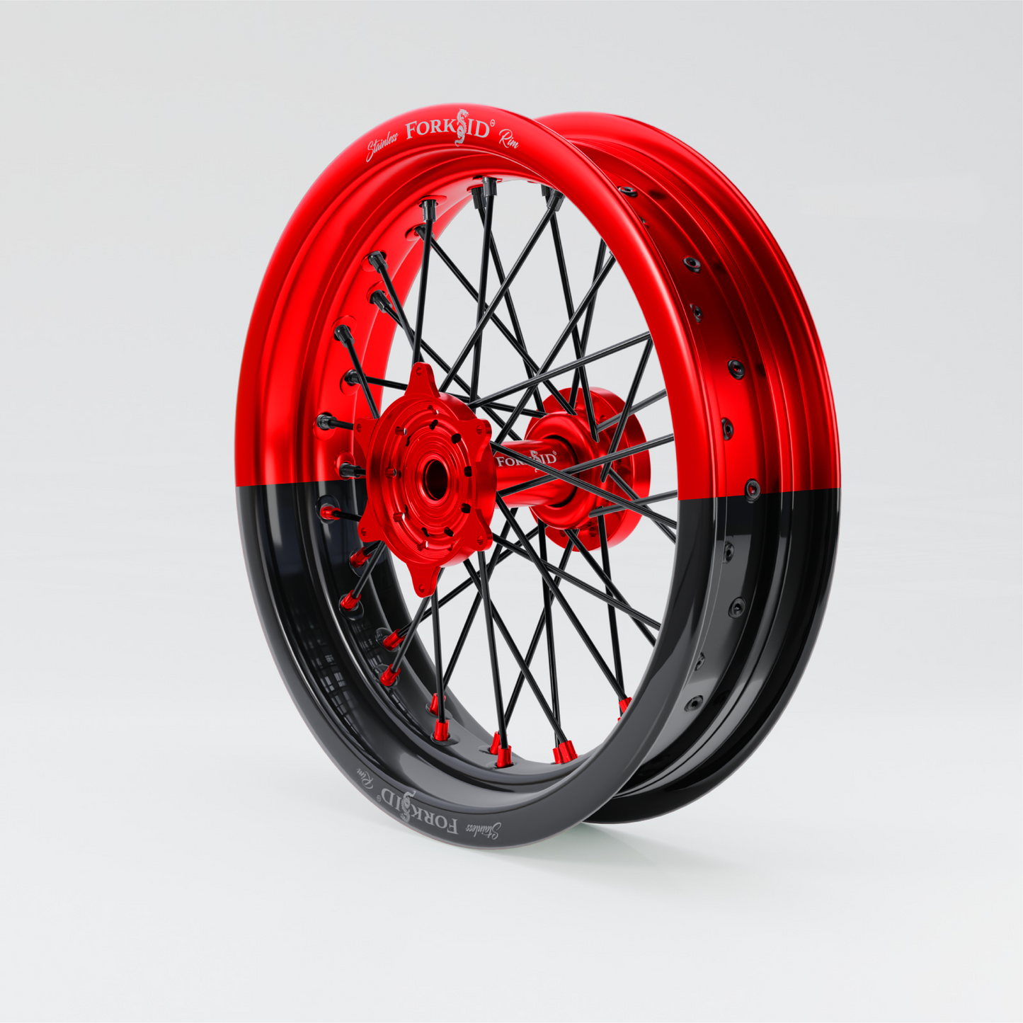 Bi Color Supermoto Set ForksID Rim